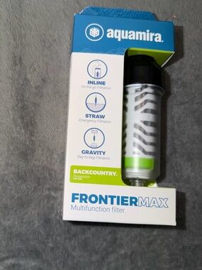 Aquamira Frontier Max Multifunction Water Filter Backcountry Hiking Camping